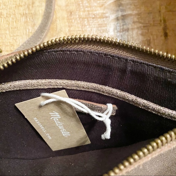 NWT Madewell simple suede metallic crossbody bag - Picture 5 of 10